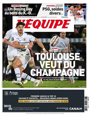 L’equipe du Dimanche 26 Décembre 2021
