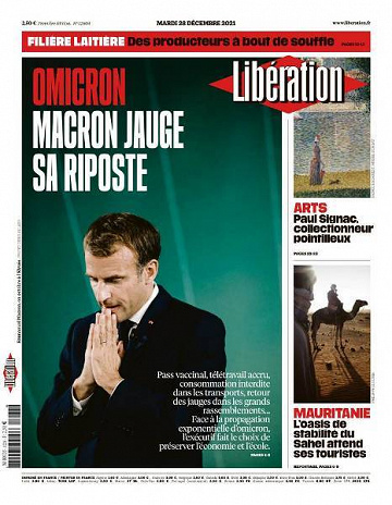 Libération du Mardi 28 Décembre 2021