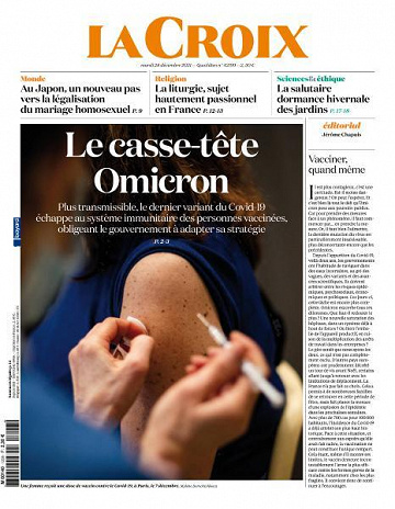 La Croix - 28 Décembre 2021