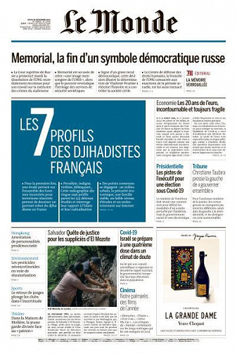 Le Monde du Jeudi 30 Décembre 2021