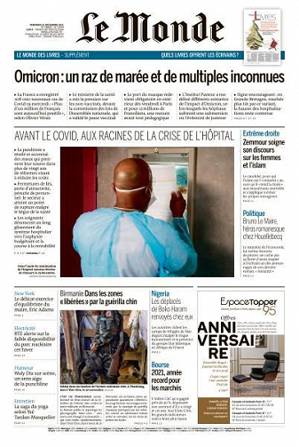 Le Monde du Vendredi 31 Décembre 2021