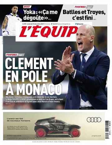 L’equipe du Vendredi 31 Décembre 2021