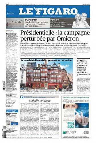 Le Figaro du Mardi 4 Janvier 2022
