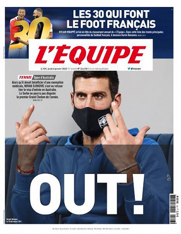 L’equipe du Jeudi 6 Janvier 2022
