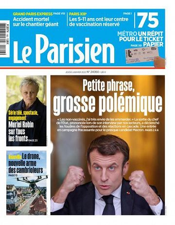 Le Parisien du Jeudi 6 Janvier 2022