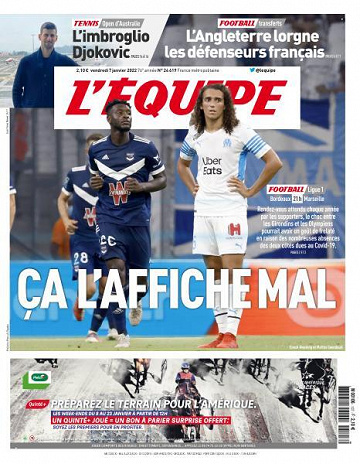 L’equipe du Vendredi 7 Janvier 2022
