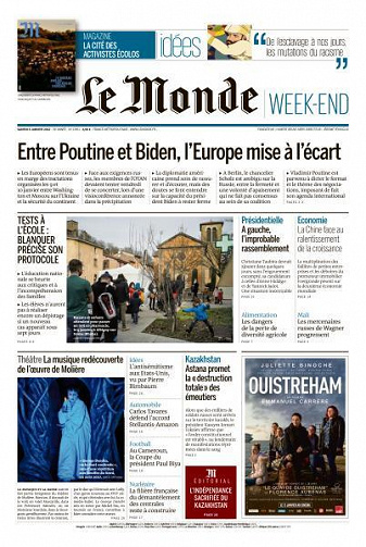 Le Monde du Samedi 8 Janvier 2022