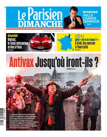 Le Parisien du Dimanche 9 Janvier 2022