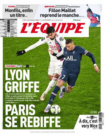 L’equipe du Lundi 10 Janvier 2022