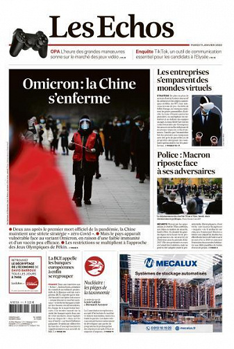 Les Echos du Mardi 11 Janvier 2022