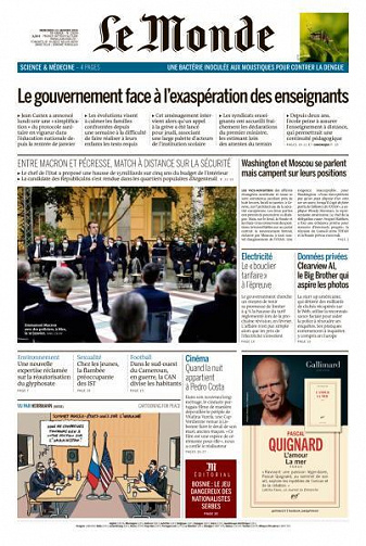 Le Monde du Mercredi 12 Janvier 2022