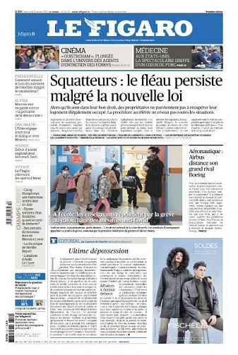 Le Figaro du Mercredi 12 Janvier 2022