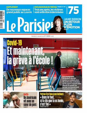 Le Parisien du Mercredi 12 Janvier 2022