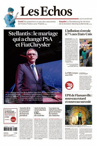 Les Echos du Jeudi 13 Janvier 2022