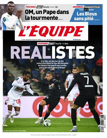 L’equipe du Dimanche 16 Janvier 2022