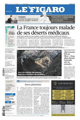 Le Figaro du Lundi 17 Janvier 2022