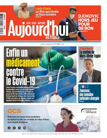 Aujourd’hui en France - 17 Janvier 2022