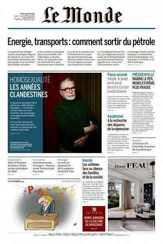 Le Monde du Mardi 18 Janvier 2022