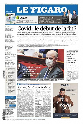 Le Figaro du Mercredi 19 Janvier 2022