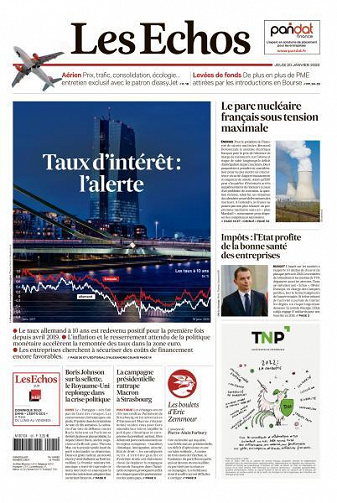 Les Echos du Jeudi 20 Janvier 2022