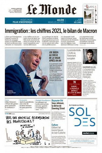 Le Monde du Vendredi 21 Janvier 2022