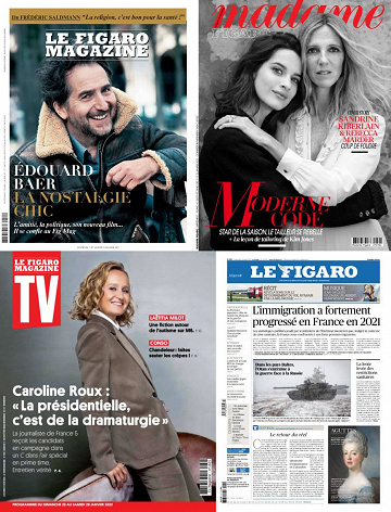 Pack Le Figaro et ses 3 suppléments - Vendredi 21 Janvier 2022