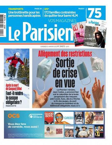 Le Parisien du Vendredi 21 Janvier 2022