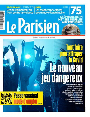 Le Parisien du Samedi 22 Janvier 2022
