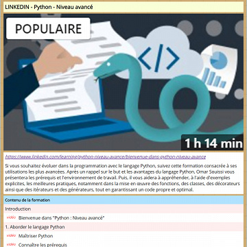 LINKEDIN - PYTHON niveau avance