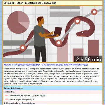 LINKEDIN - Python : Les statistiques