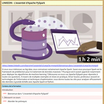 LINKEDIN - L'essentiel d'Apache PySpark