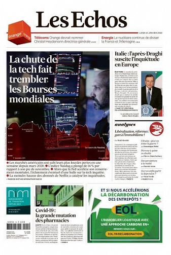 Les Echos du Lundi 24 Janvier 2022