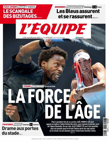 L’equipe du Mardi 25 Janvier 2022