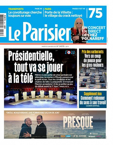 Le Parisien du Mardi 25 Janvier 2022