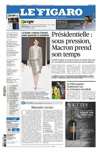 Le Figaro du Mercredi 26 Janvier 2022