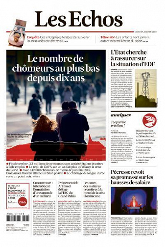 Les Echos du Jeudi 27 Janvier 2022