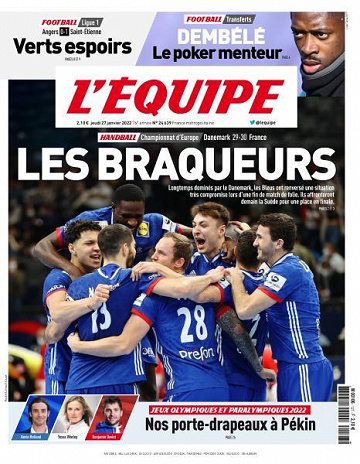 L’equipe du Jeudi 27 Janvier 2022