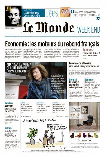Le Monde du Samedi 29 Janvier 2022