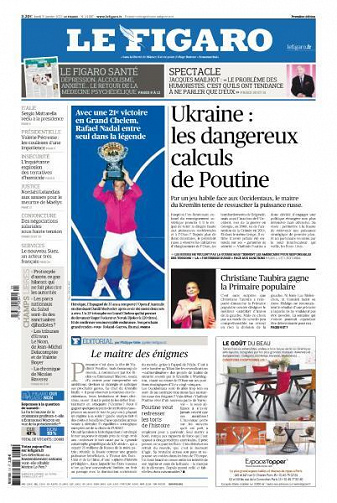 Le Figaro du Lundi 31 Janvier 2022