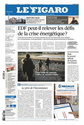 Le Figaro du Mardi 1er Février 2022