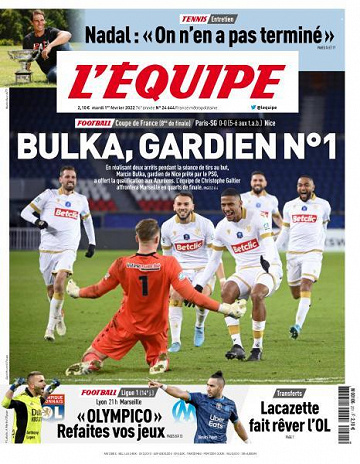 L’equipe du Mardi 1er Février 2022