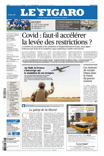 Le Figaro du Mercredi 2 Février 2022