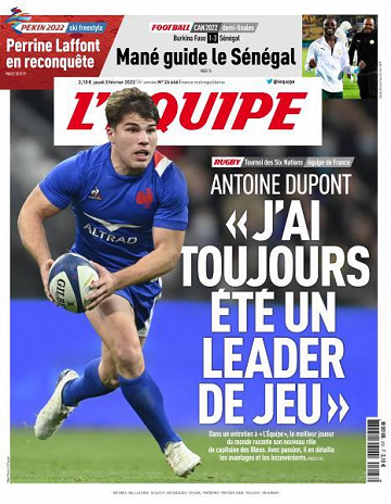 L’equipe du Jeudi 3 Février 2022