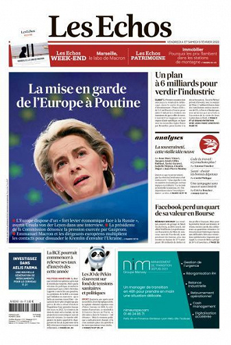 Les Echos du Vendredi 4 et Samedi 5 Février 2022