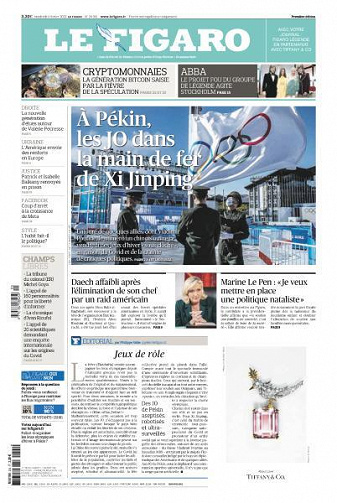 Le Figaro du Vendredi 4 Février 2022