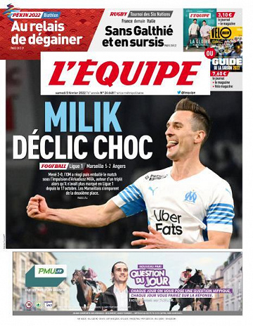 L’equipe du Samedi 5 Février 2022