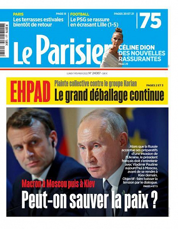 Le Parisien du Lundi 7 Février 2022