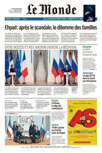 Le Monde du Mercredi 9 Février 2022