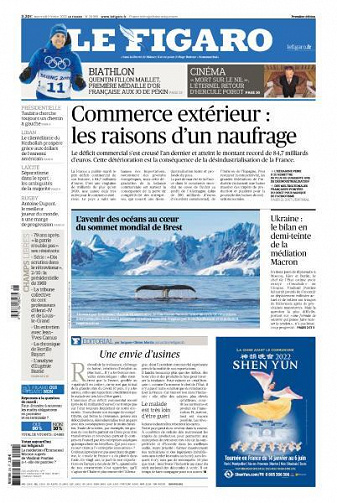 Le Figaro du Mercredi 9 Février 2022