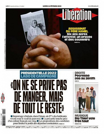 Libération du Lundi 14 Février 2022